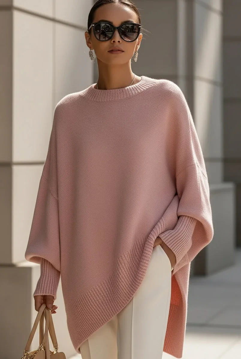 Heather | Elegant Oversized Merino Sweater - Solfae