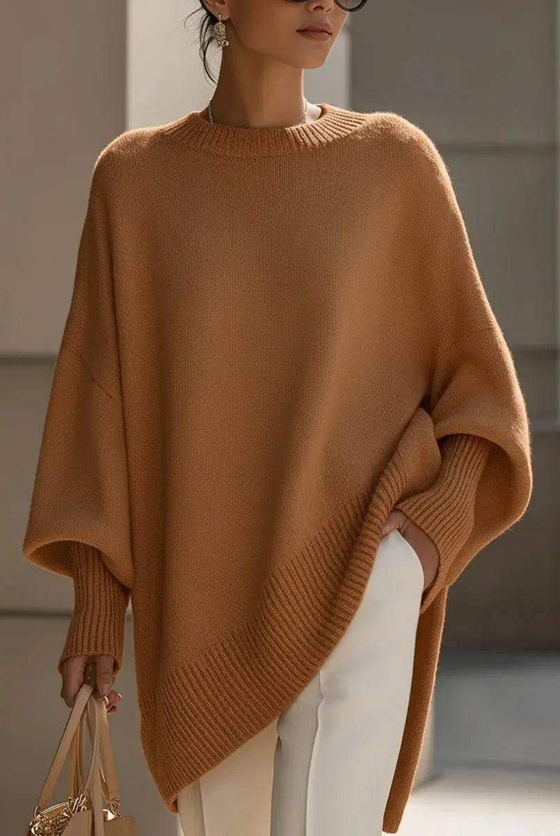 Heather | Elegant Oversized Merino Sweater - Solfae