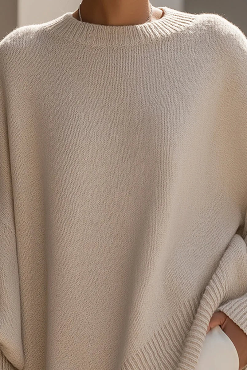 Heather | Elegant Oversized Merino Sweater - Solfae