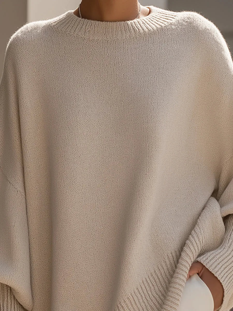 Heather | Elegant Oversized Merino Sweater - Solfae