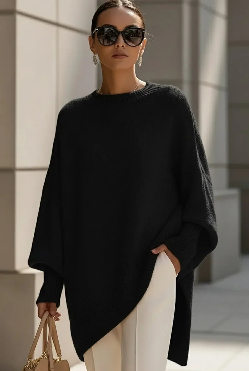Heather | Elegant Oversized Merino Sweater - Solfae