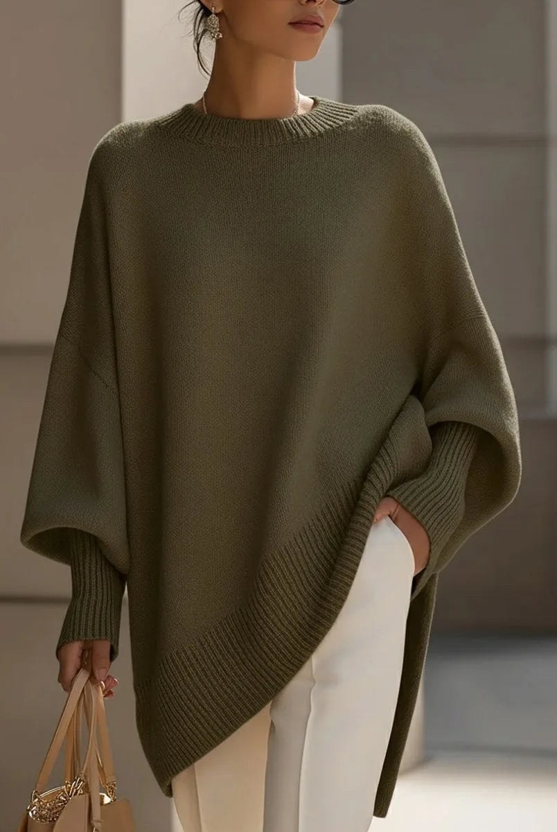 Heather | Elegant Oversized Merino Sweater - Solfae