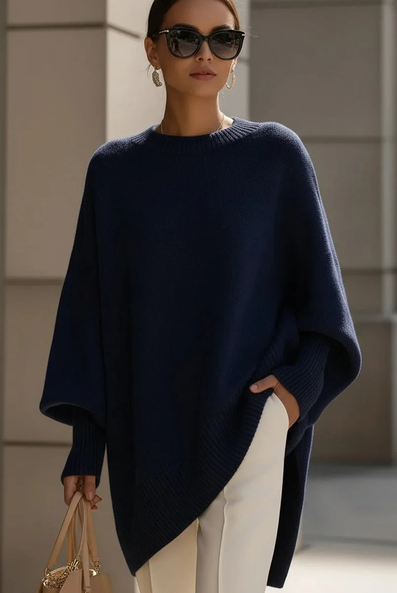 Heather | Elegant Oversized Merino Sweater - Solfae