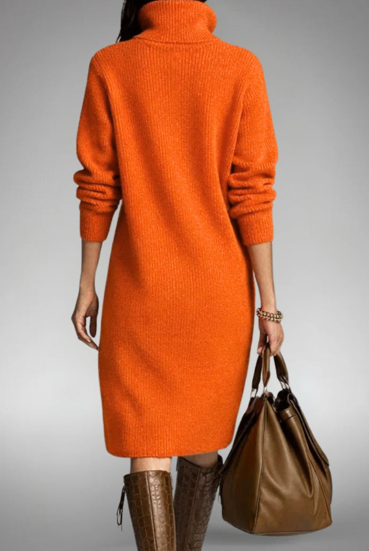 Jennifer | Elegant Knit Sweater Dress - Solfae