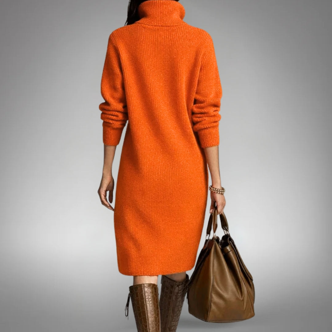 Jennifer | Elegant Knit Sweater Dress - Solfae