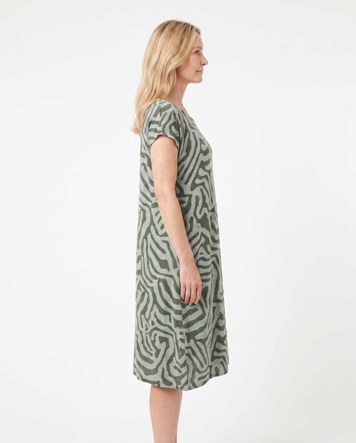 Laura | Stylish Zebra Midi Dress - Solfae