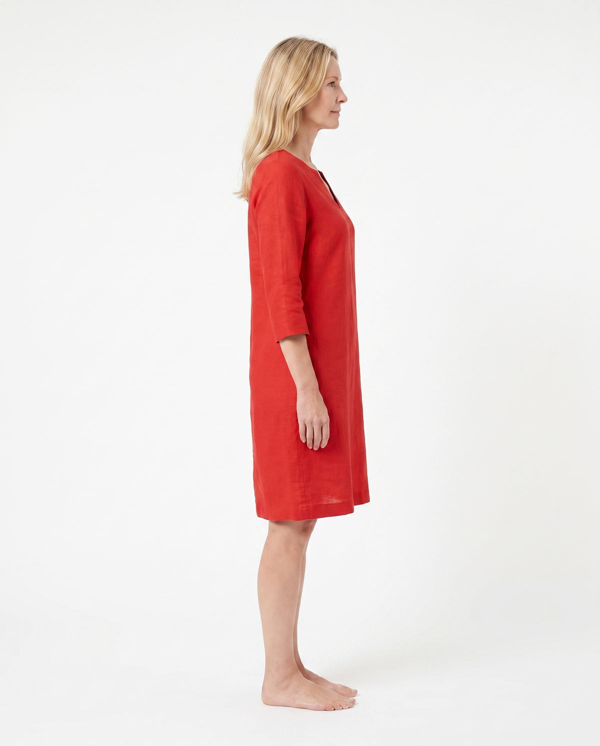 Michelle | Elegant Linen Shift Dress - Solfae