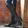 Angela | Stylish Studded Knee-High Boots