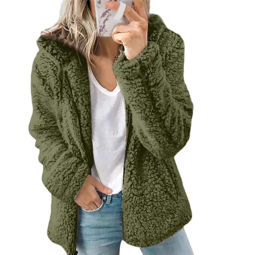 Amanda | Cozy Sherpa Hooded Jacket - Solfae