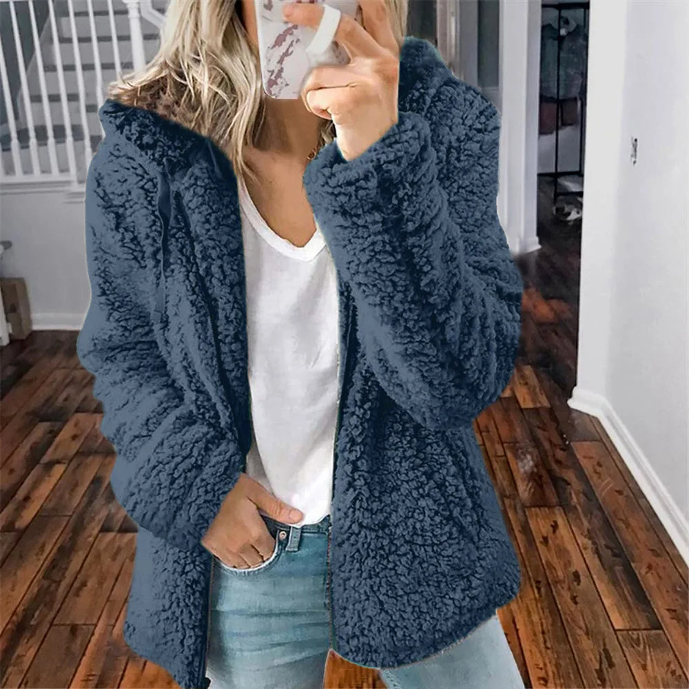 Amanda | Cozy Sherpa Hooded Jacket - Solfae