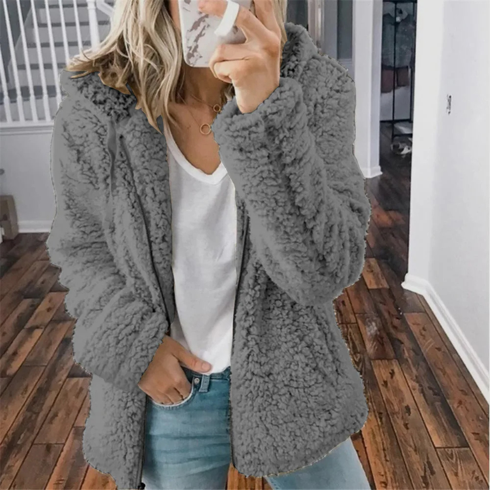 Amanda | Cozy Sherpa Hooded Jacket - Solfae