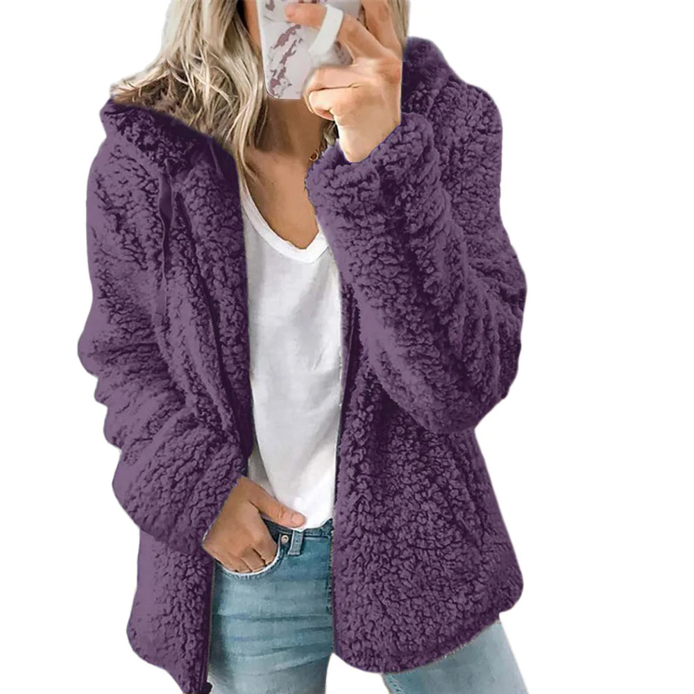 Amanda | Cozy Sherpa Hooded Jacket - Solfae