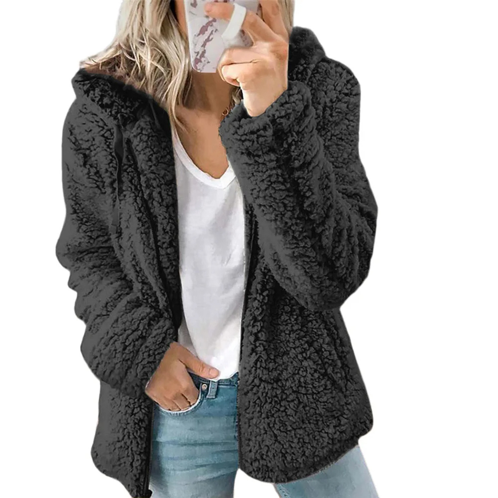 Amanda | Cozy Sherpa Hooded Jacket - Solfae
