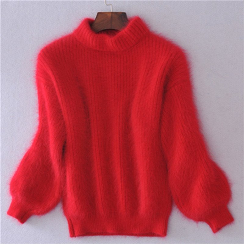 Amanda | Soft Mock-Neck Fuzzy Sweater - Solfae