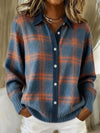 Amanda | Stylish Plaid Button Cardigan - Solfae