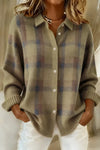 Amanda | Stylish Plaid Button Cardigan - Solfae
