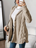 Amber | Cozy Hooded Cable-Knit Cardigan - Solfae
