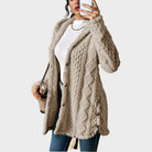 Amber | Cozy Hooded Cable-Knit Cardigan - Solfae