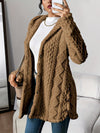 Amber | Cozy Hooded Cable-Knit Cardigan - Solfae