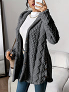 Amber | Cozy Hooded Cable-Knit Cardigan - Solfae