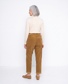 Amber | Elegant Corduroy Cuffed Pants - Solfae
