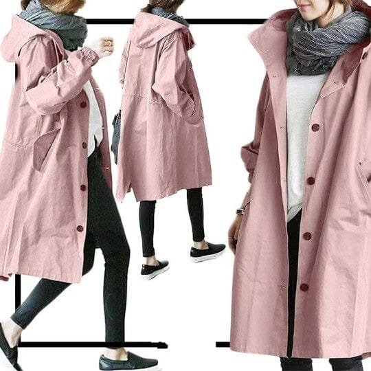 Amber | Elegant Hooded Trench Coat - Solfae