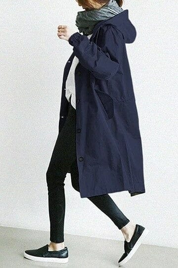 Amber | Elegant Hooded Trench Coat - Solfae