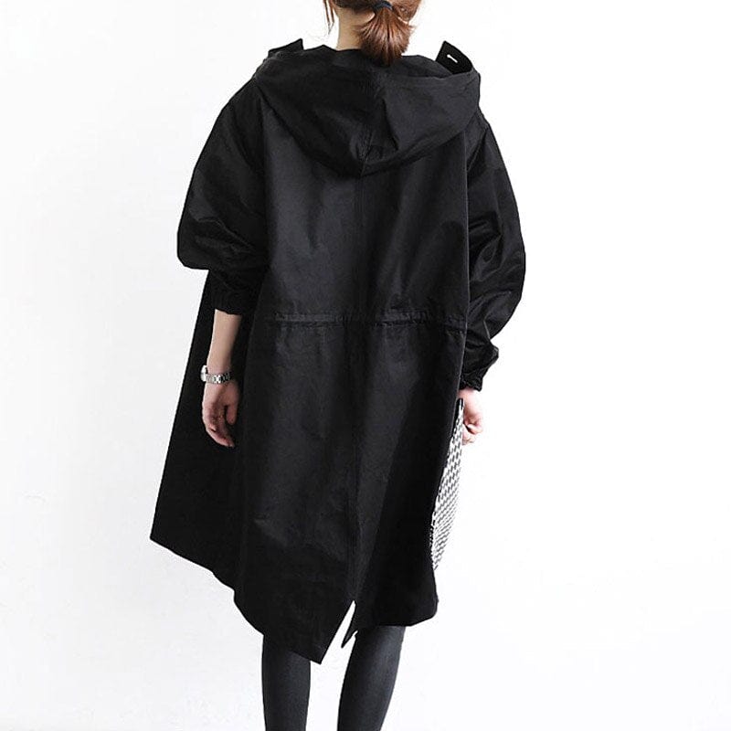 Amber | Elegant Hooded Trench Coat - Solfae