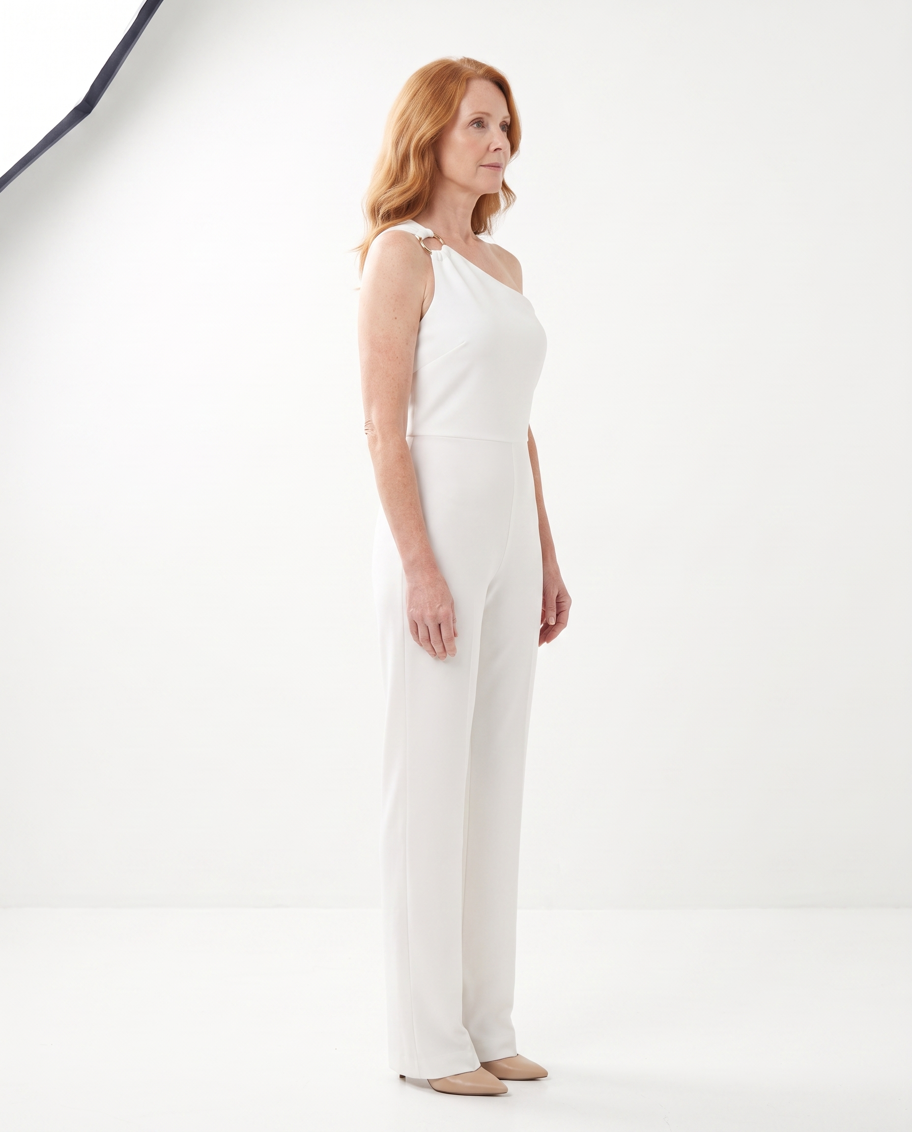 Amber | Flattering One-Shoulder Fitted Jumpsuit - Solfae