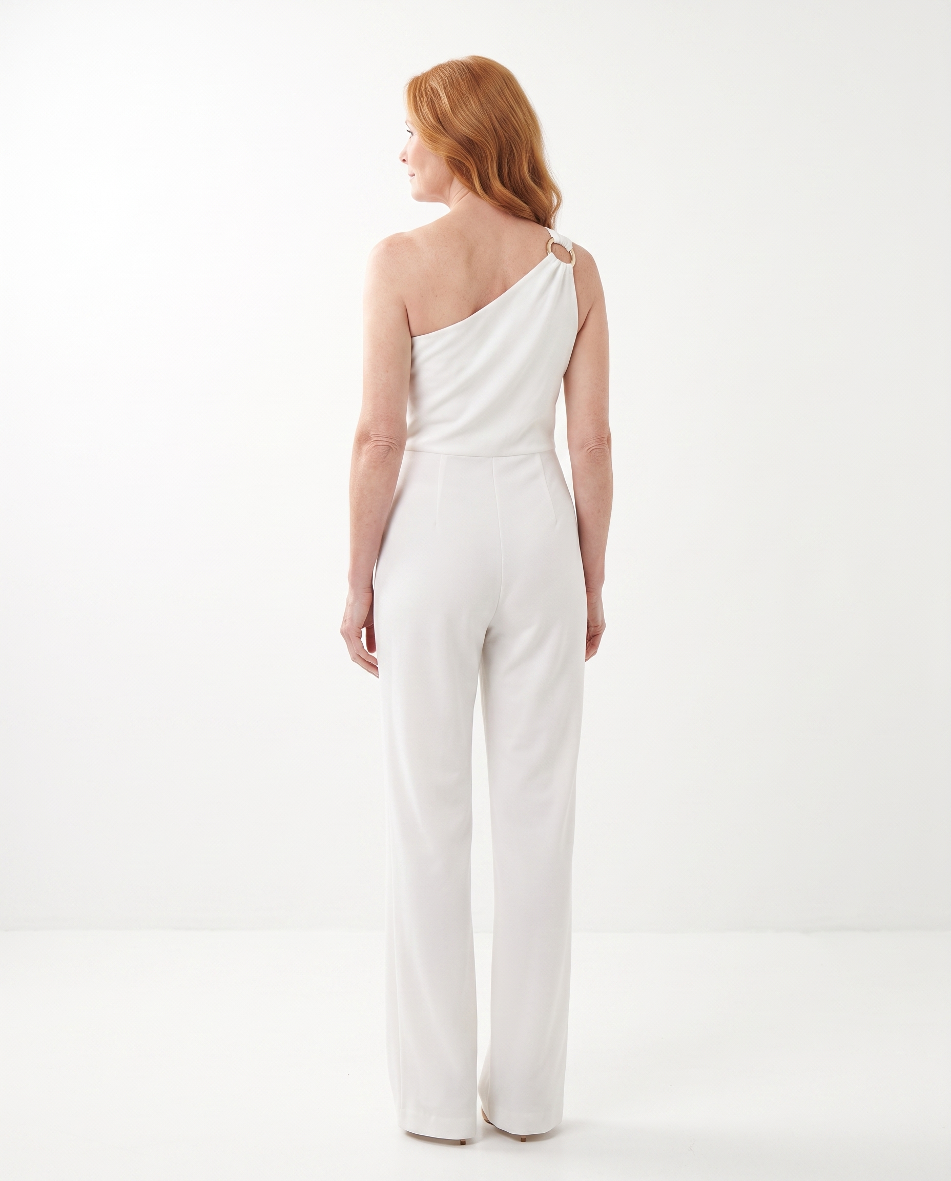 Amber | Flattering One-Shoulder Fitted Jumpsuit - Solfae