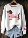 Amber | Stylish Dachshund Patchwork Sweater - Solfae