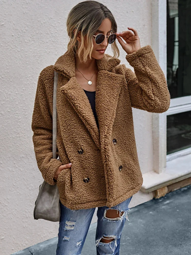 Angela | Cozy Teddy Bear Coat - Solfae