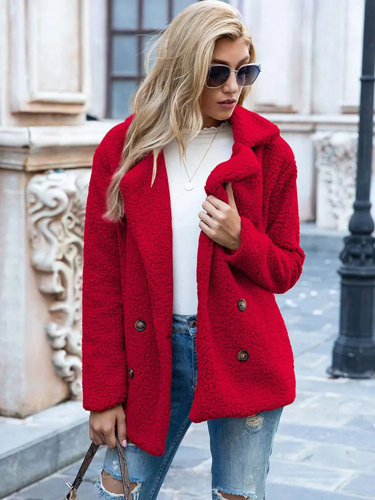 Angela | Cozy Teddy Bear Coat - Solfae