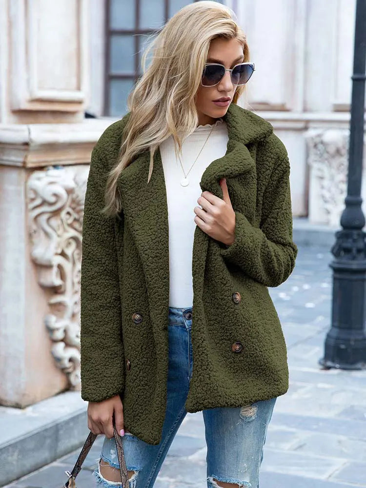 Angela | Cozy Teddy Bear Coat - Solfae