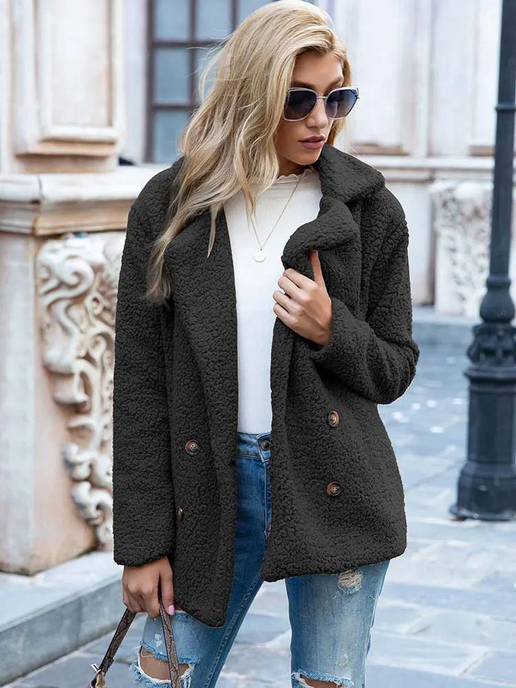 Angela | Cozy Teddy Bear Coat - Solfae