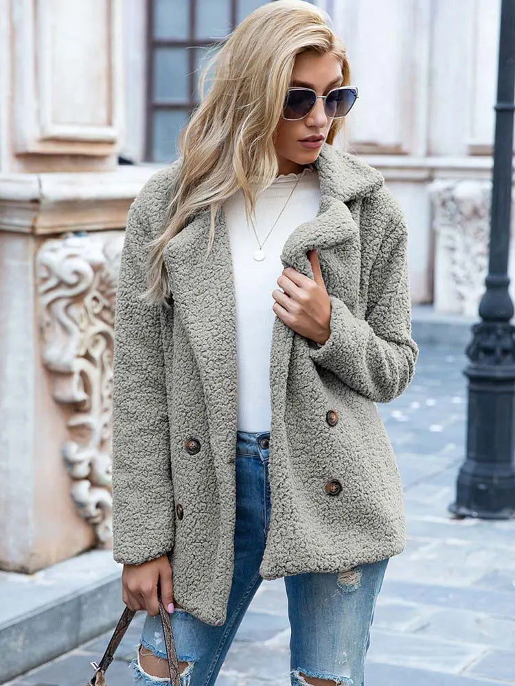 Angela | Cozy Teddy Bear Coat - Solfae