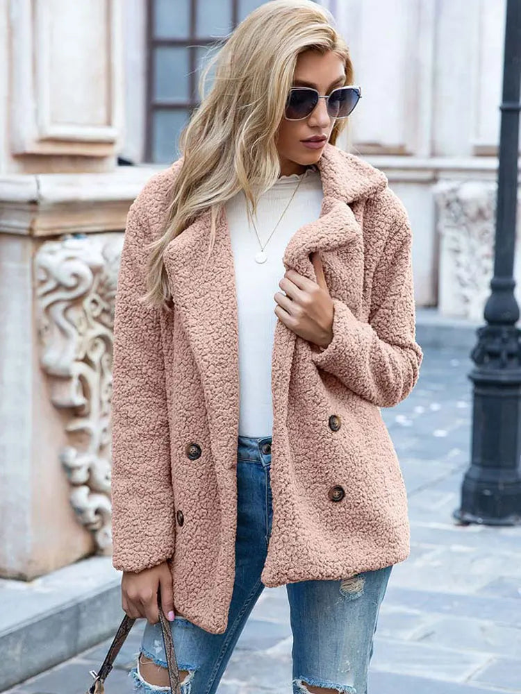 Angela | Cozy Teddy Bear Coat - Solfae