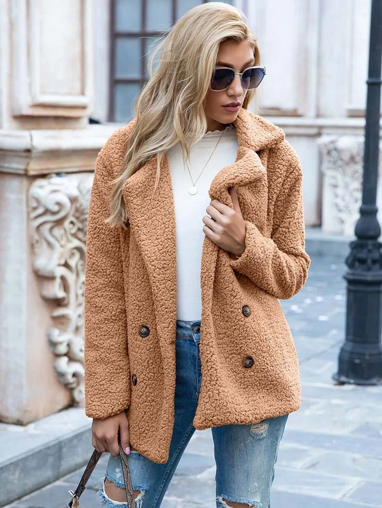 Angela | Cozy Teddy Bear Coat - Solfae