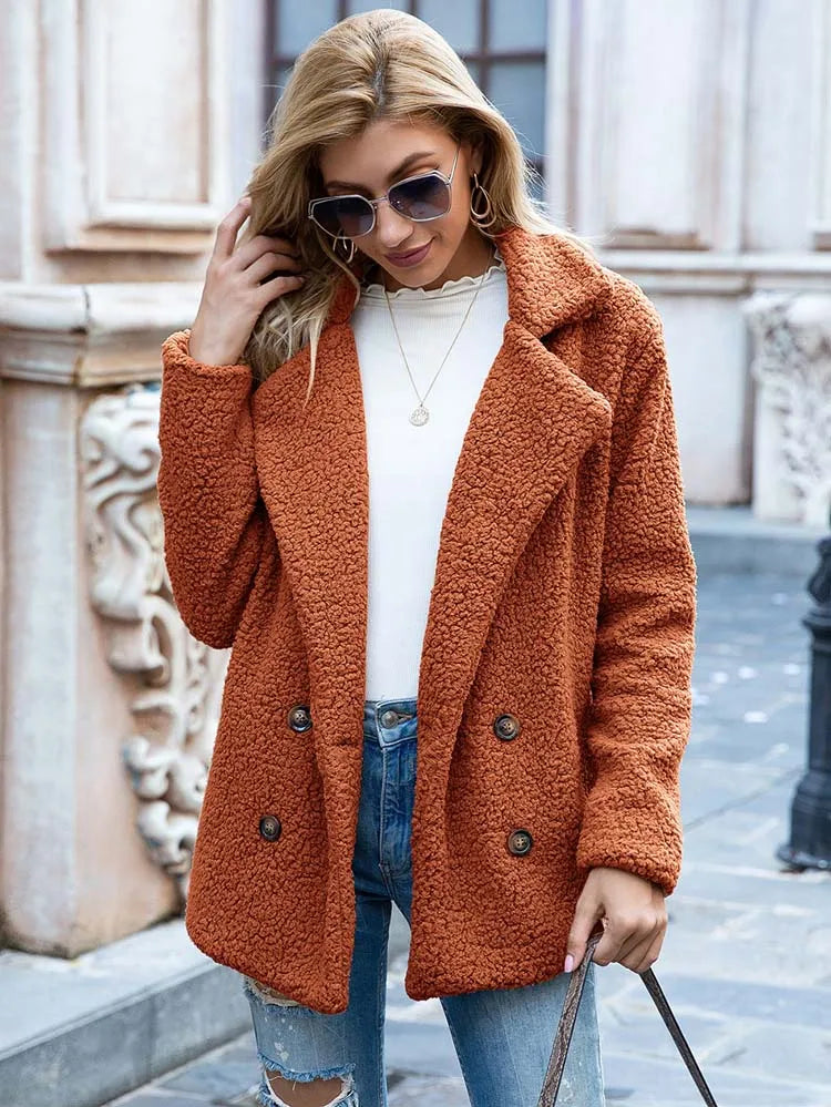 Angela | Cozy Teddy Bear Coat - Solfae