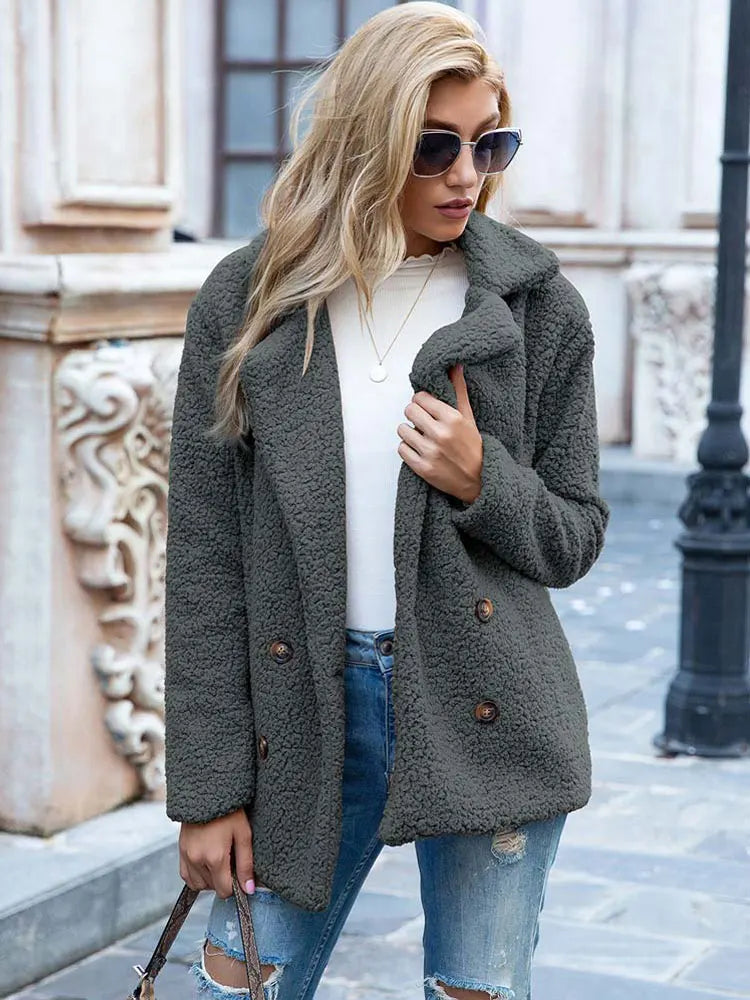 Angela | Cozy Teddy Bear Coat - Solfae