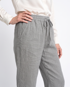 Angela | Elegant Linen Drawstring Pants - Solfae