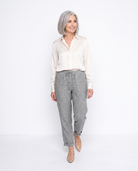 Angela | Elegant Linen Drawstring Pants - Solfae