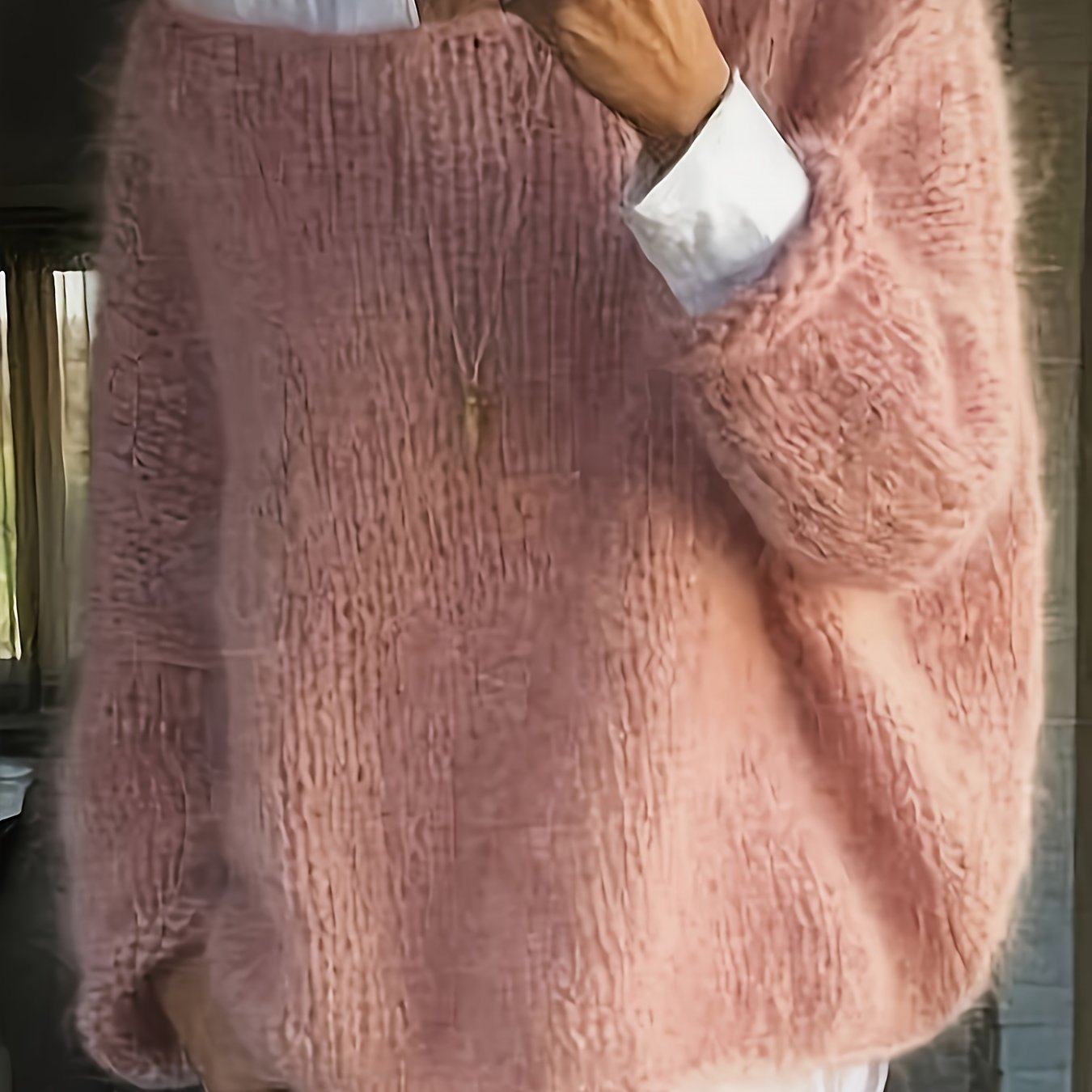 Angela | Elegant Neck Knit Sweater - Solfae