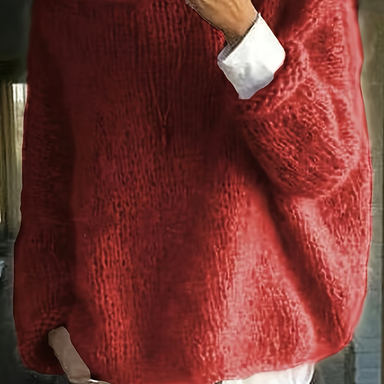 Angela | Elegant Neck Knit Sweater - Solfae
