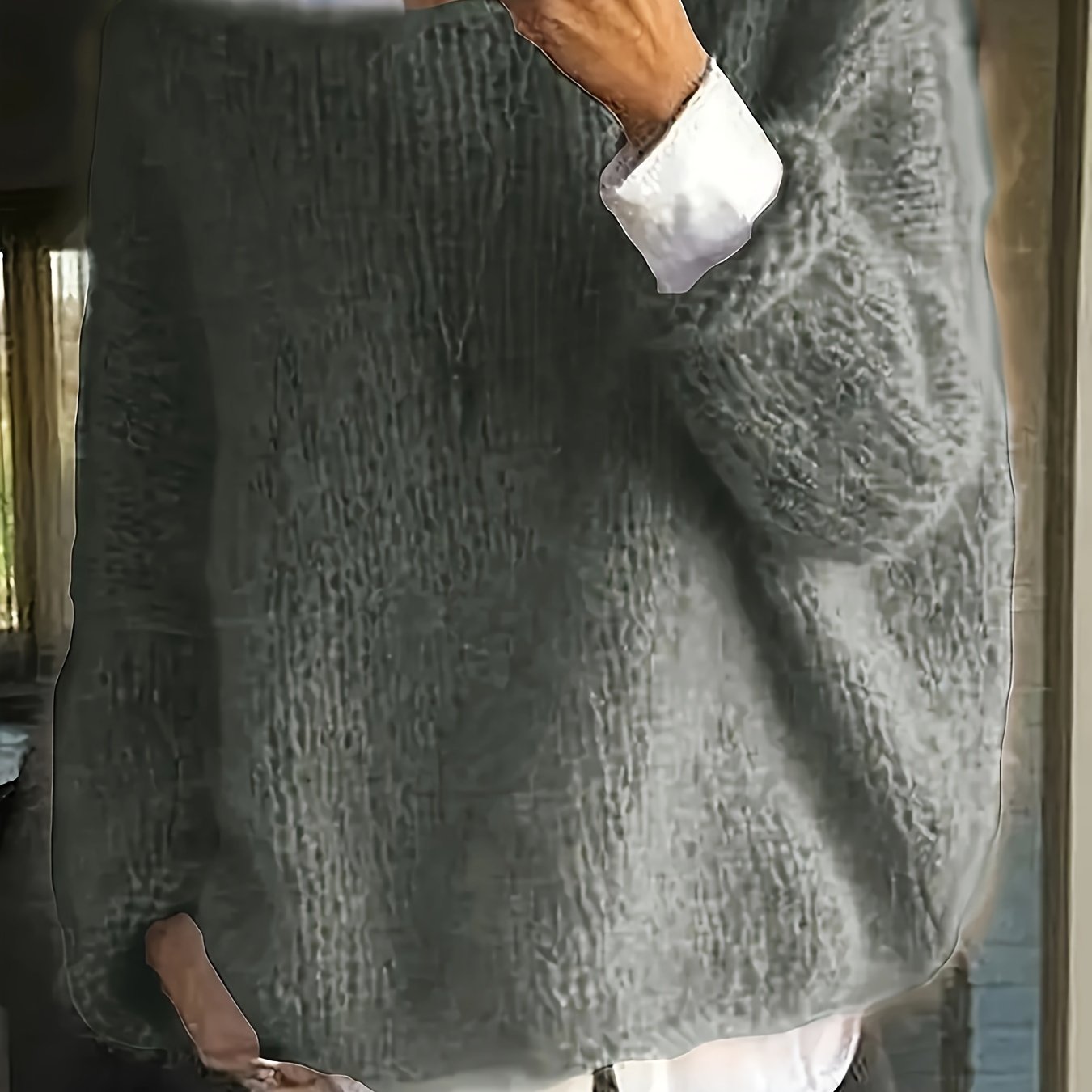 Angela | Elegant Neck Knit Sweater - Solfae
