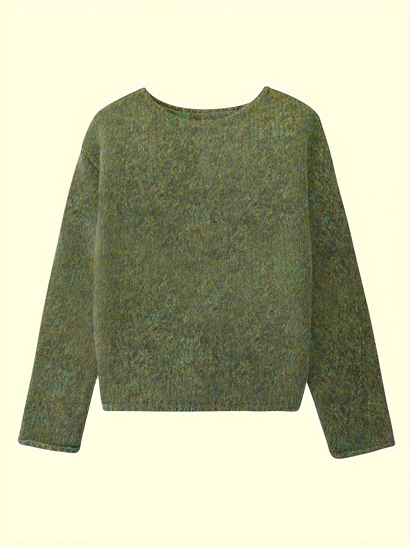 Angela | Elegant Neck Knit Sweater - Solfae