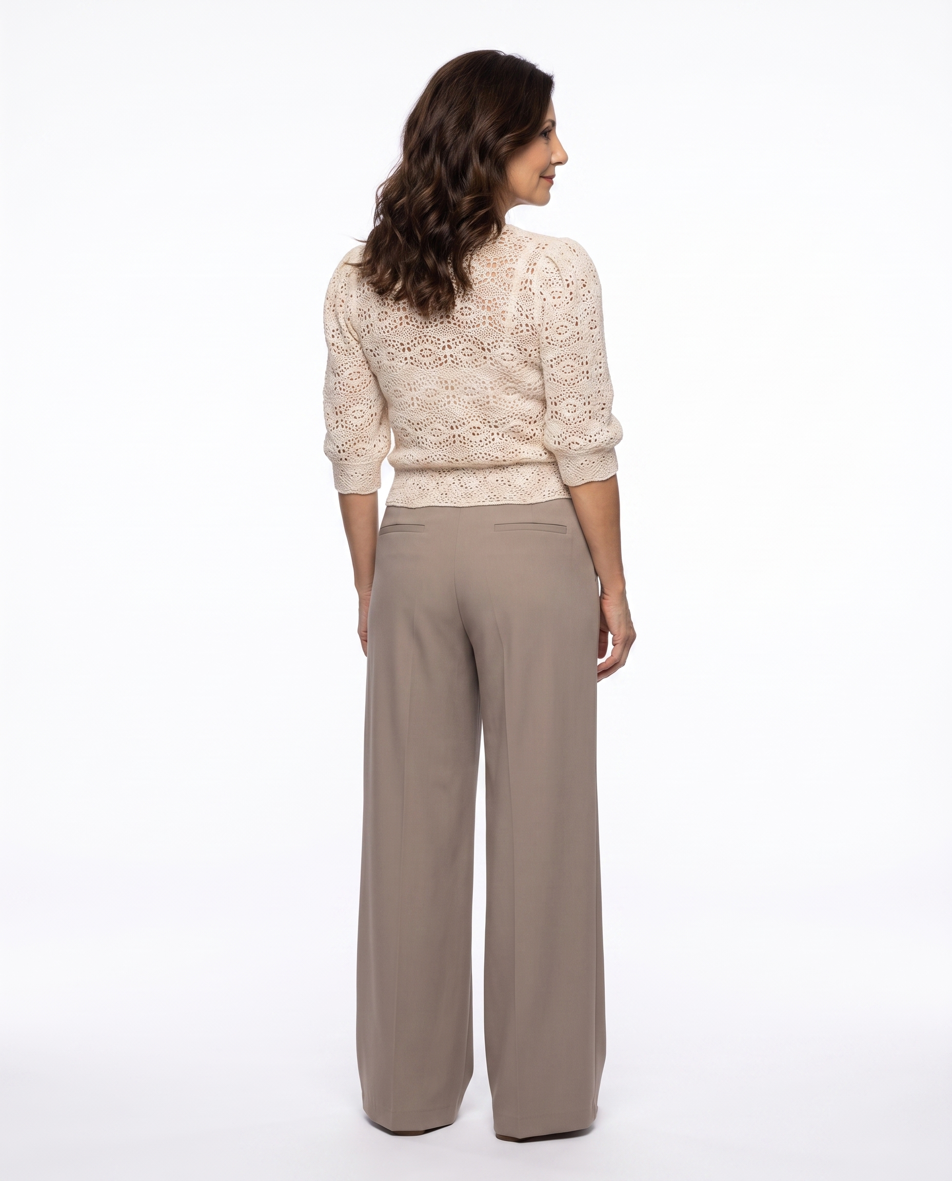 Angela | Feminine Crochet Wrap Blouse - Solfae