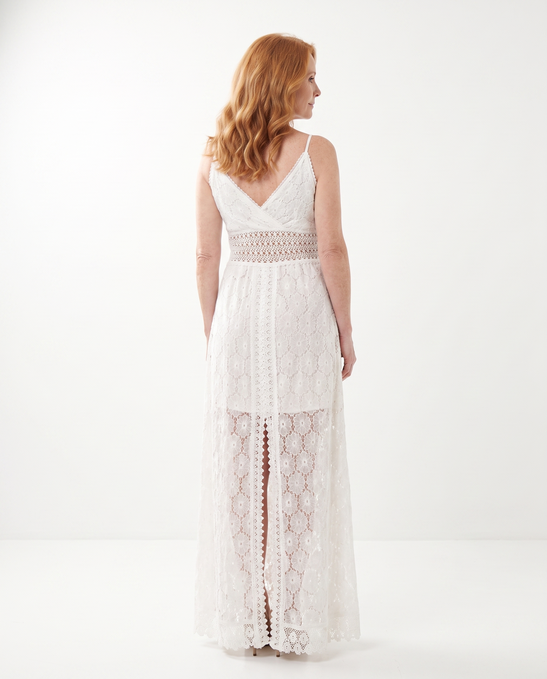 Angela | Flattering Lace Wrap Jumpsuit - Solfae
