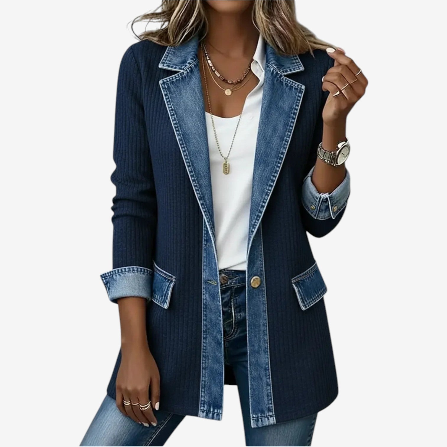 Bethany | Elegant Ribbed Knit Jacket - Solfae