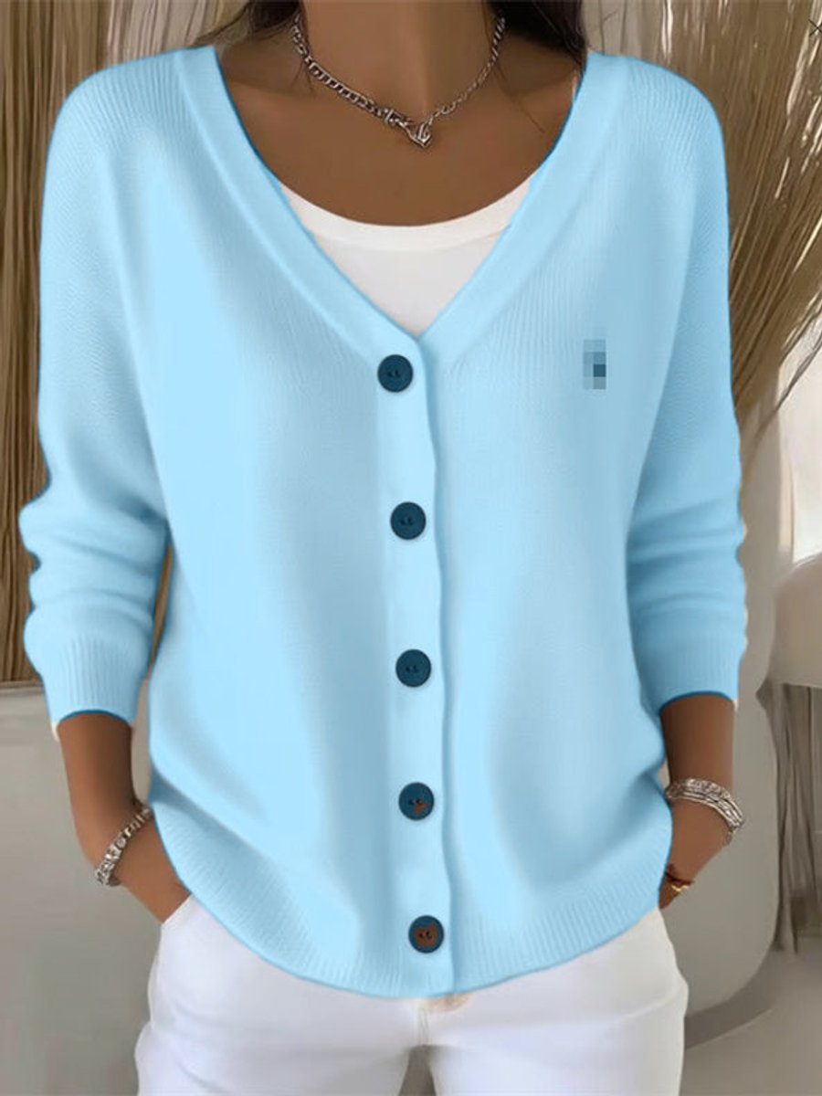 Camila | Elegant Button-Front Knit Cardigan - Solfae